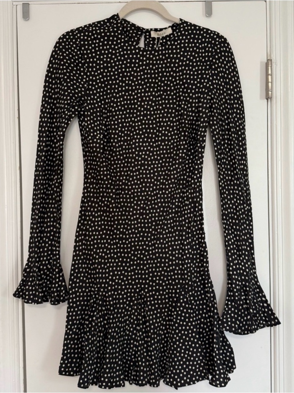 Doen Black and White Polka Dot Mini Dress